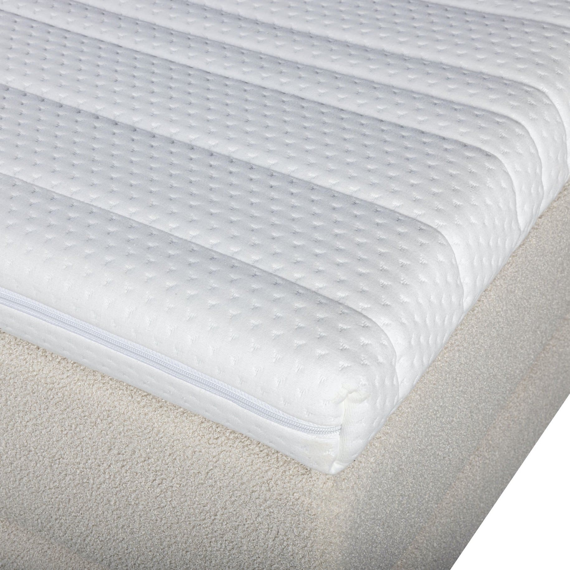 Mörgenn Boxspring Bouclé - Pocketvering - Luxe Curvy Hoofdbord