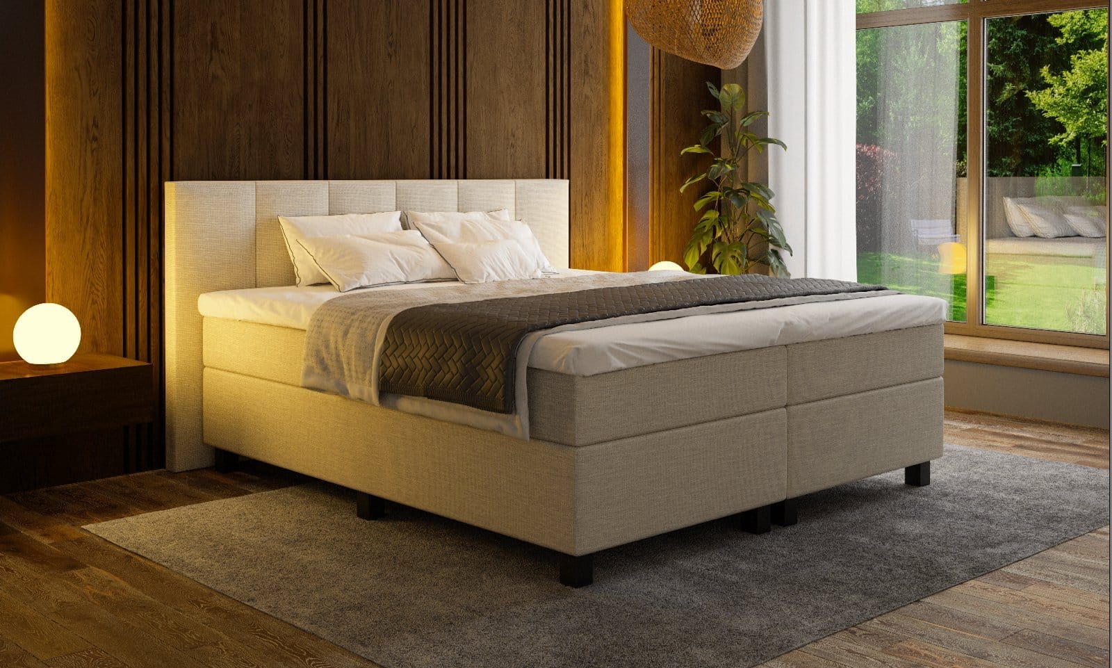 Mörgenn Boxspring Madrid - Pocketvering - Alle kleuren - Alle maten - Inclusief Dekbed en Kussens