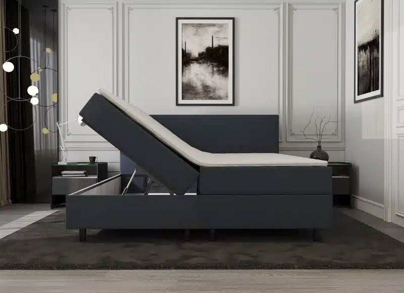 Mörgenn Opbergboxspring SENTO - Boxspring met opbergruimte - Pocketvering - Luxe topper - Incl. Dekbed en Kussens