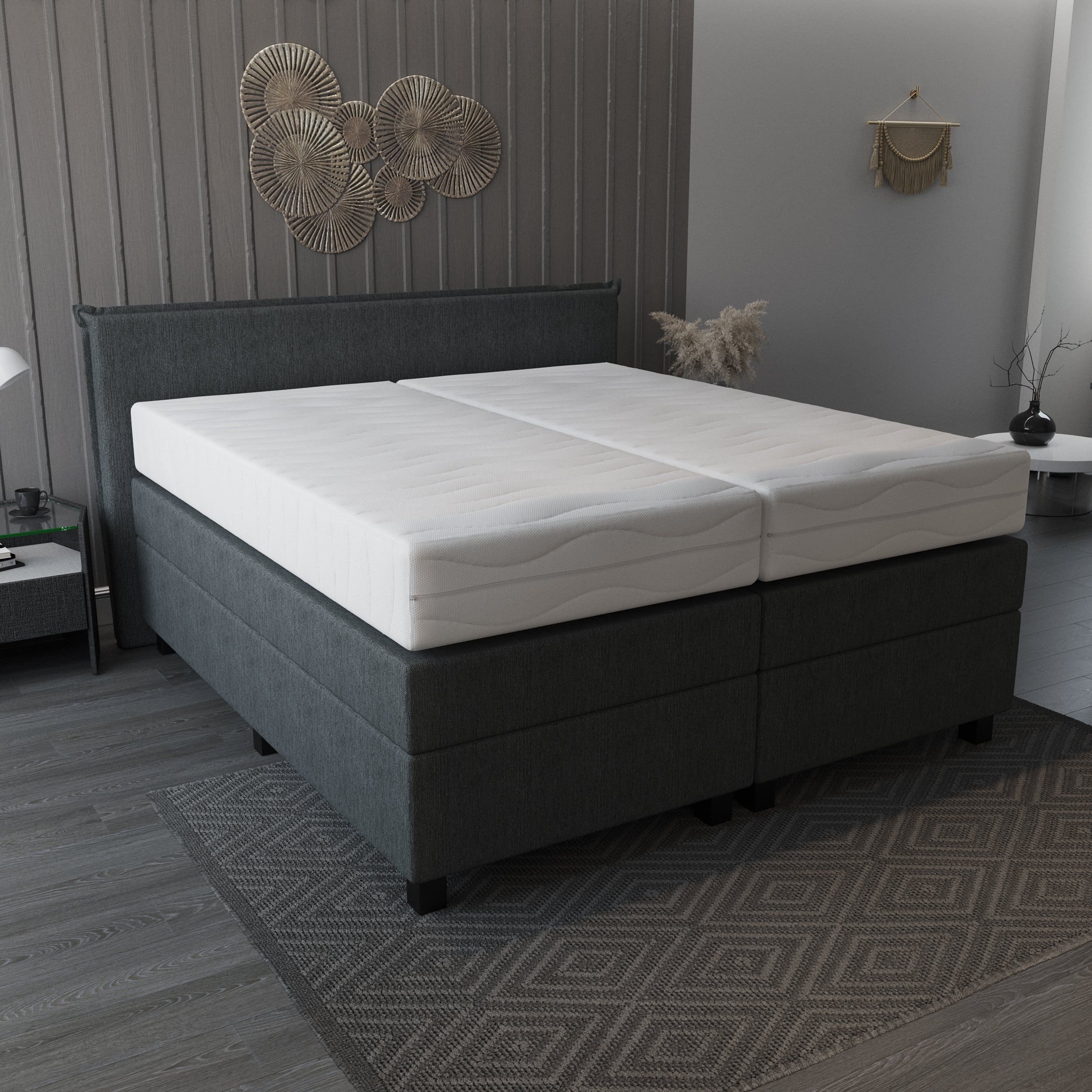 Mörgenn Cambridge Matras - Pocketvering + Hybride Schuim Matras - 3D Band - Medium Ligcomfort - 20cm dik