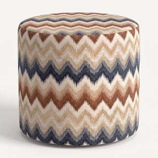 Mörgenn Poef Zigzag Terra Blue