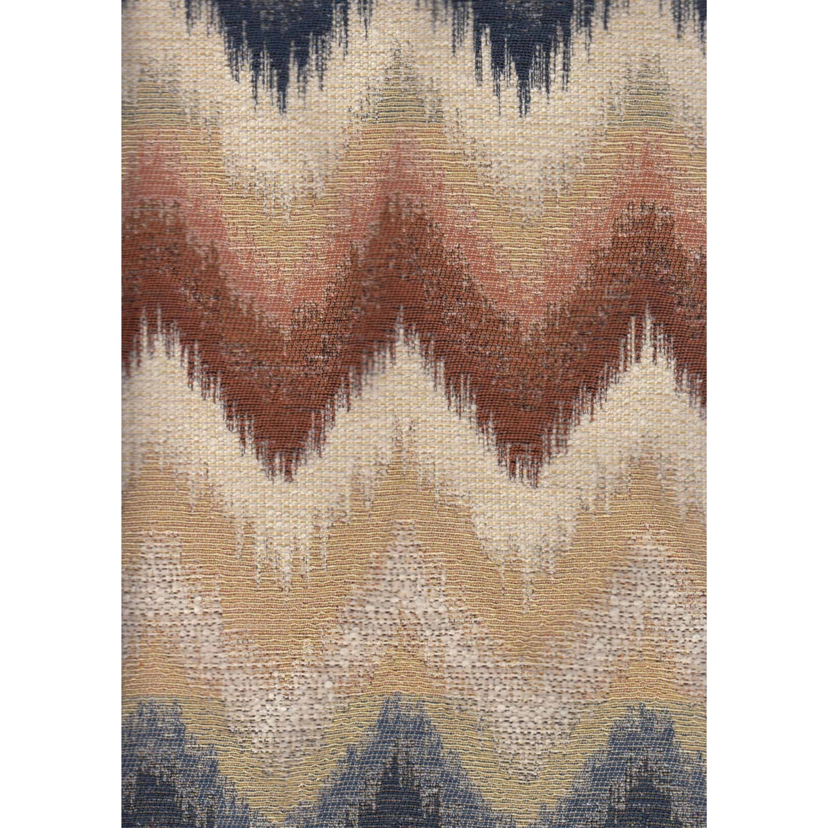 Mörgenn Poef Zigzag Terra Blue - 10 maten - Handgemaakt in Nederland