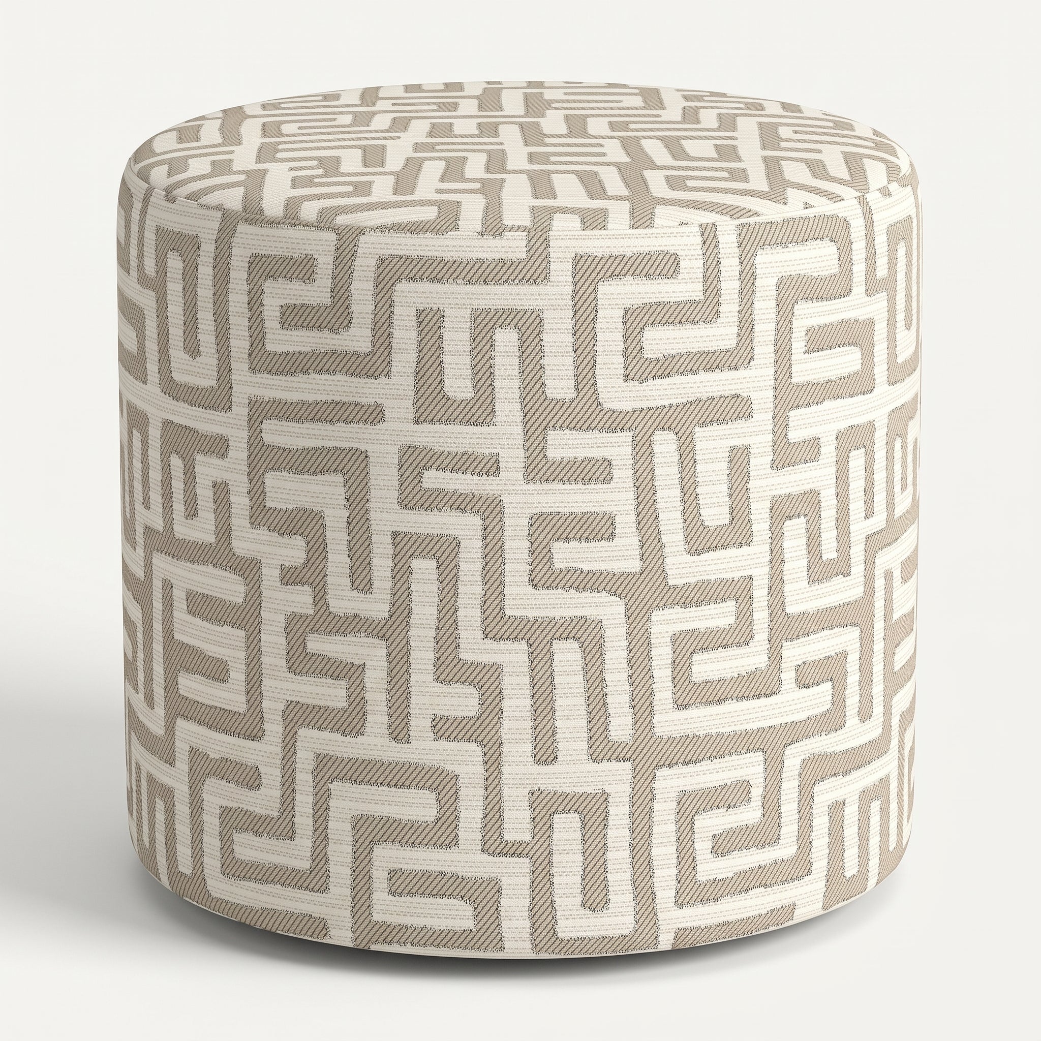 Mörgenn Poef Maze Lin Beige - 9 maten - Handgemaakt in Nederland