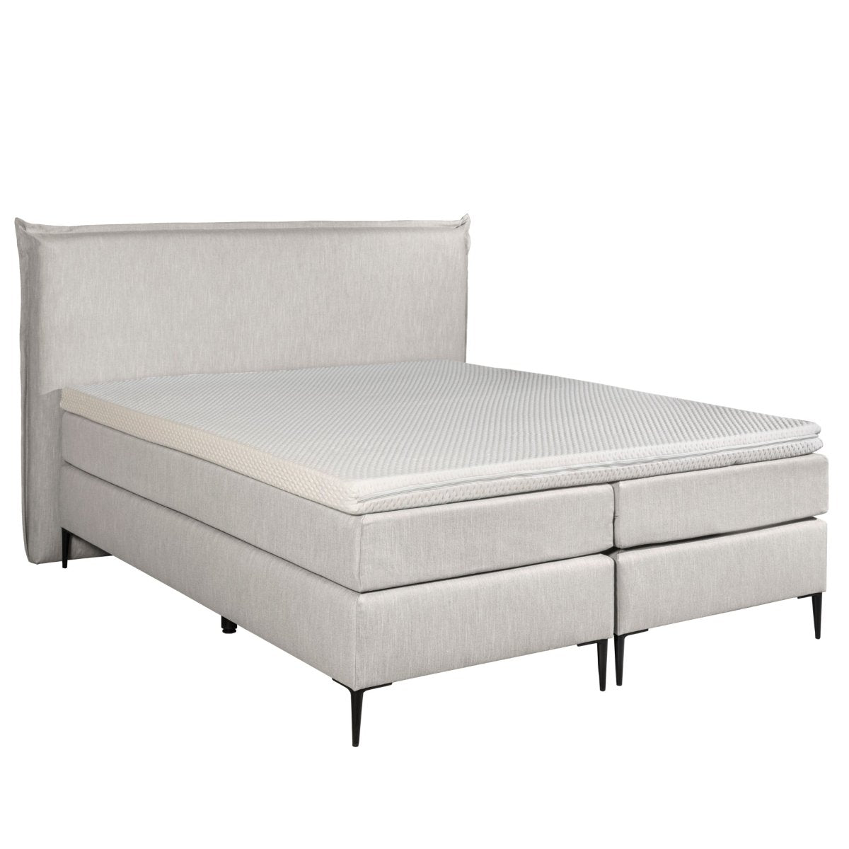 Mörgenn Boxspring LEUK - Pocketvering - Luxe Topper - Alle kleuren en maten 90x200 Koudschuim Topper ca. 9cm Beige - Mörgenn