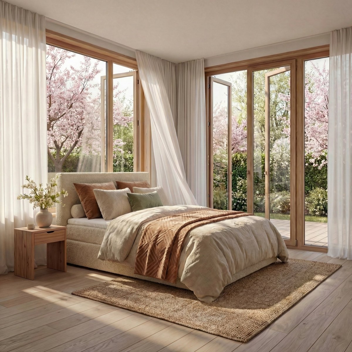 Mörgenn Boxspring Lounge - Pocketvering - Luxe Topper - Alle kleuren - Alle maten 80 x 200 Teddy Beige - Mörgenn