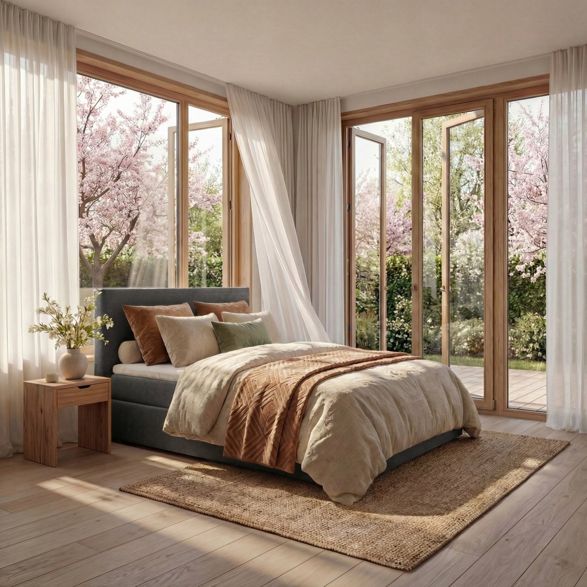 Mörgenn Boxspring Lounge - Pocketvering - Luxe Topper - Alle kleuren - Alle maten 80 x 200 Antraciet - Mörgenn