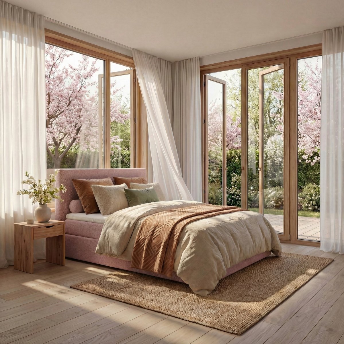 Mörgenn Boxspring Lounge - Pocketvering - Luxe Topper - Alle kleuren - Alle maten 80 x 200 Oud Roze - Mörgenn