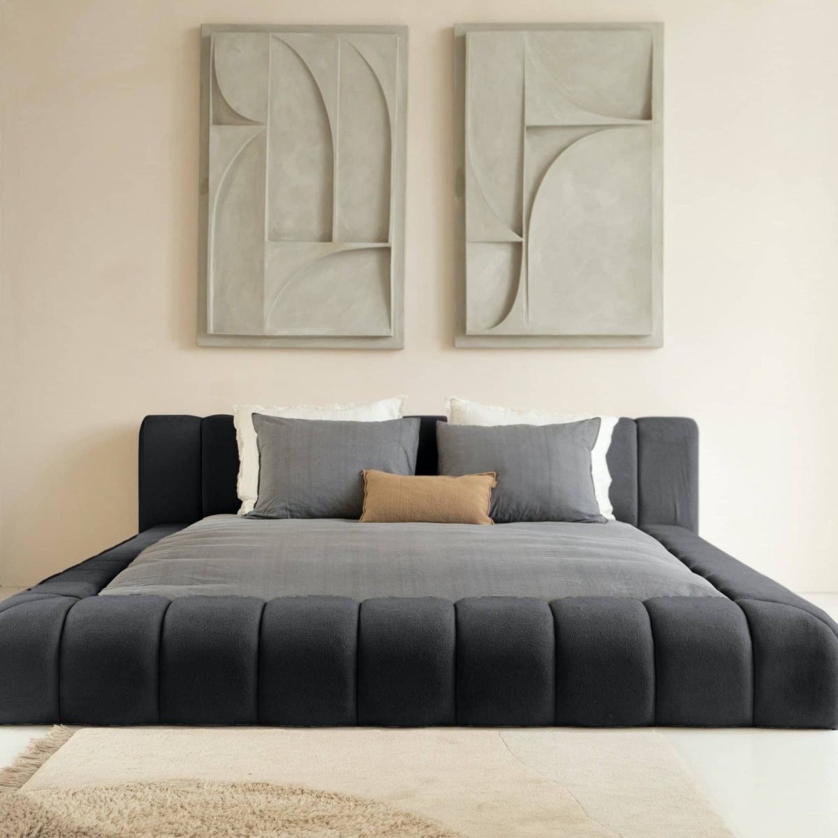 Mörgenn Adore Bed - Met of zonder Matras - Incl. Dekbed en Kussens 160x200 Antraciet Geen Matras - Mörgenn