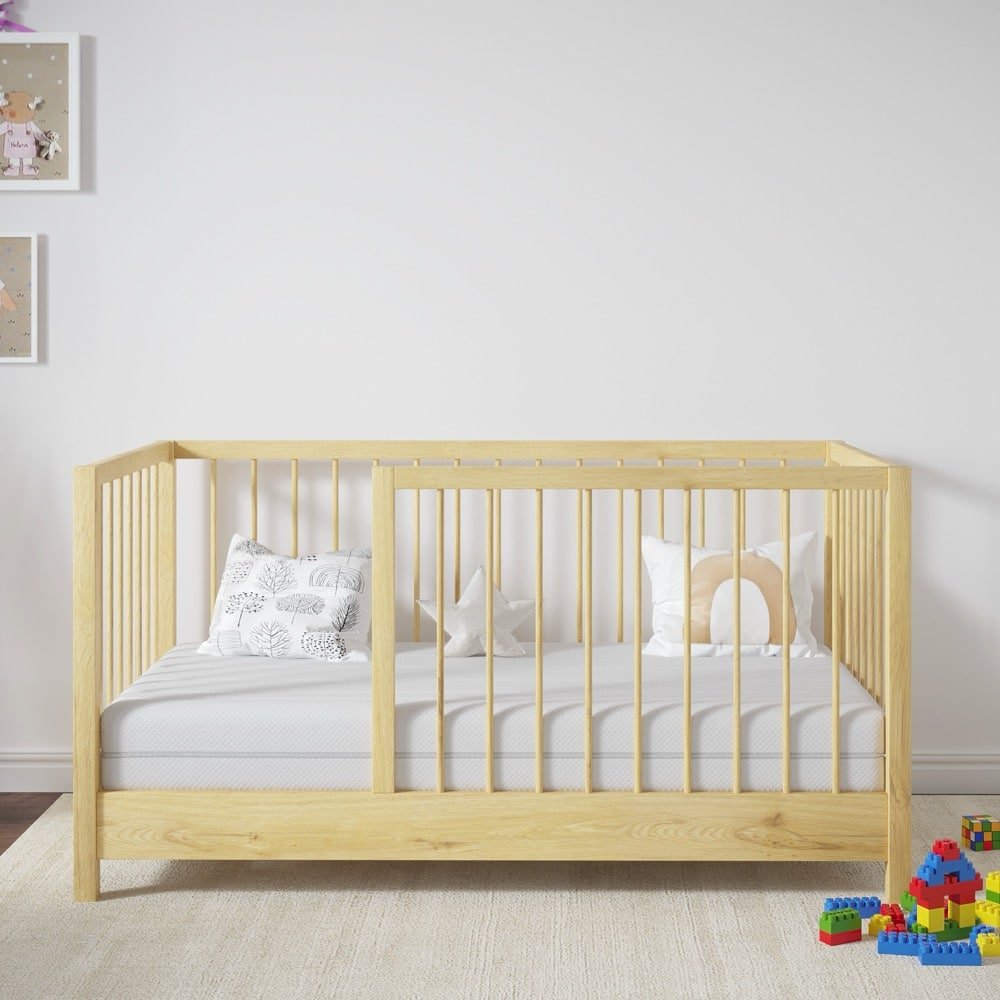 Mörgenn Baby Matras Mels – 100% Micropercale – Open Cel en Ademend – Babymatras Anti verstikkend – Kindermatras 120 x 60 - Mörgenn