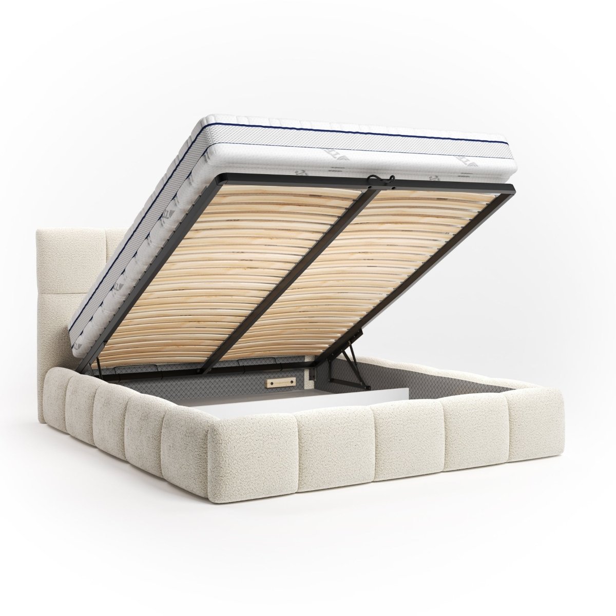 Mörgenn Bed Calma - Luxe bedframe met opbergruimte - Met of zonder matras 140x200 Cream (Anthology 20) Geen matras - Mörgenn
