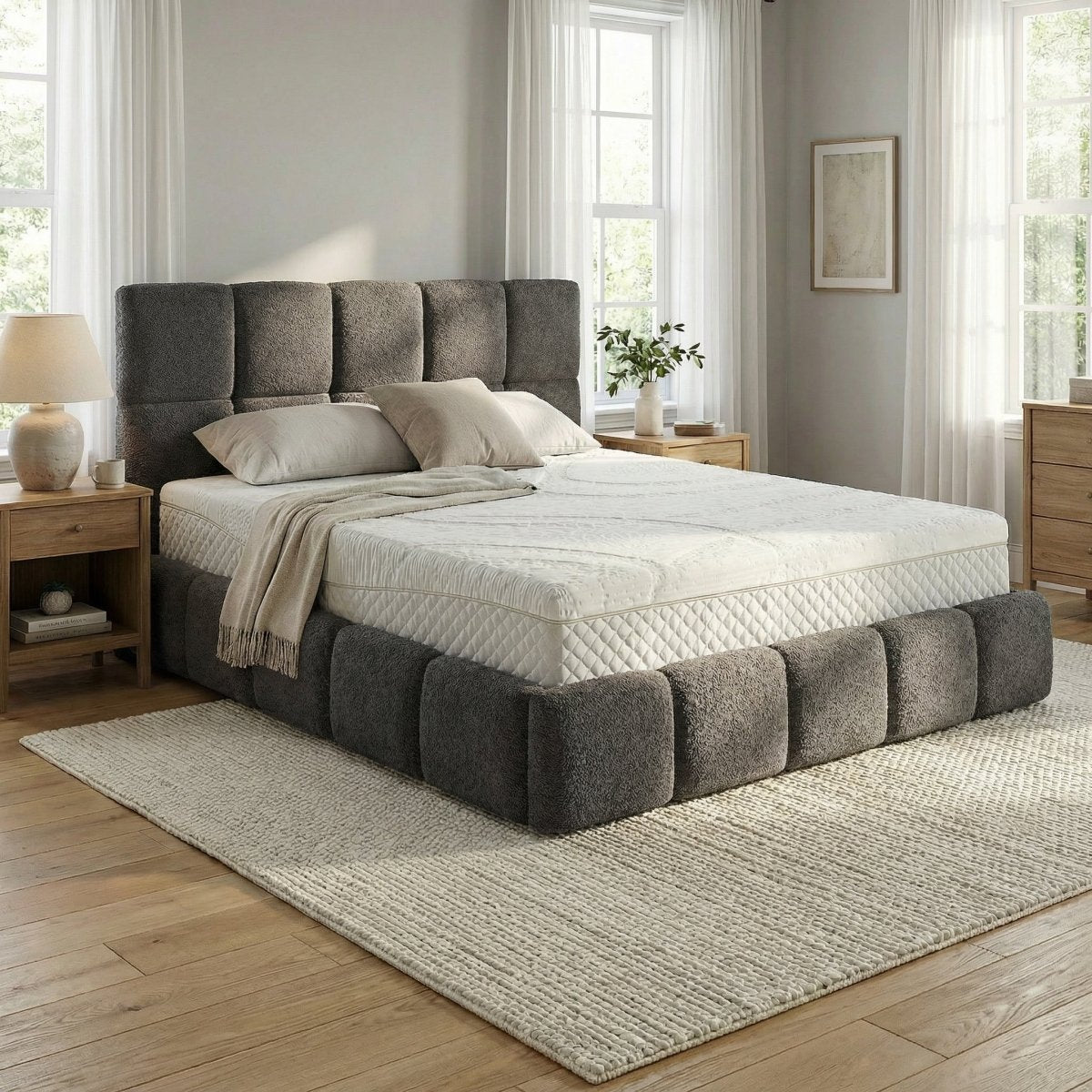 Mörgenn Bed Calma - Luxe ledikant met opbergruimte - Met of zonder matras 140x200 Graphite (Anthology 18) Geen matras - Mörgenn
