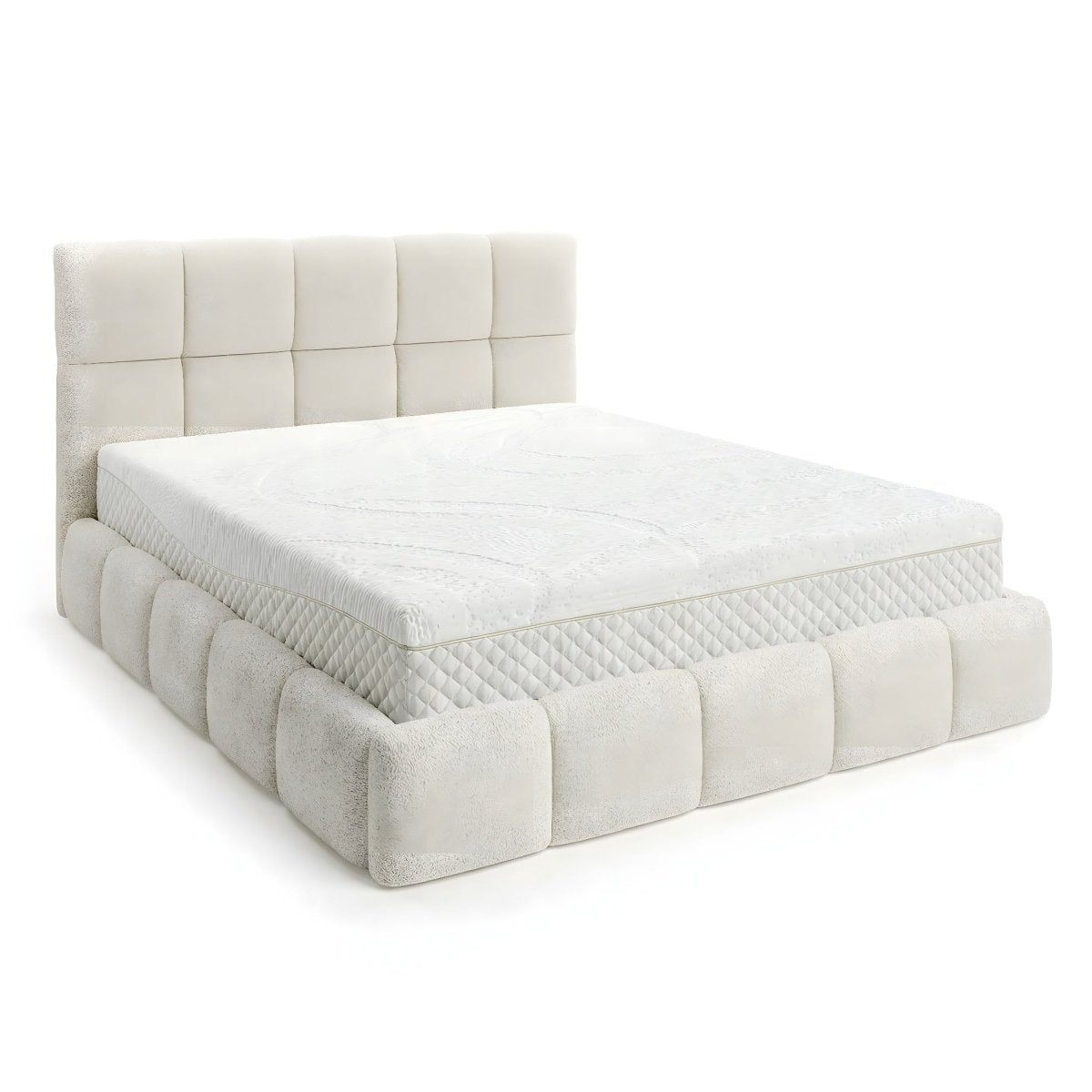 Mörgenn Bed Calma - Luxe ledikant met opbergruimte - Met of zonder matras 160x200 Beige Geen matras - Mörgenn
