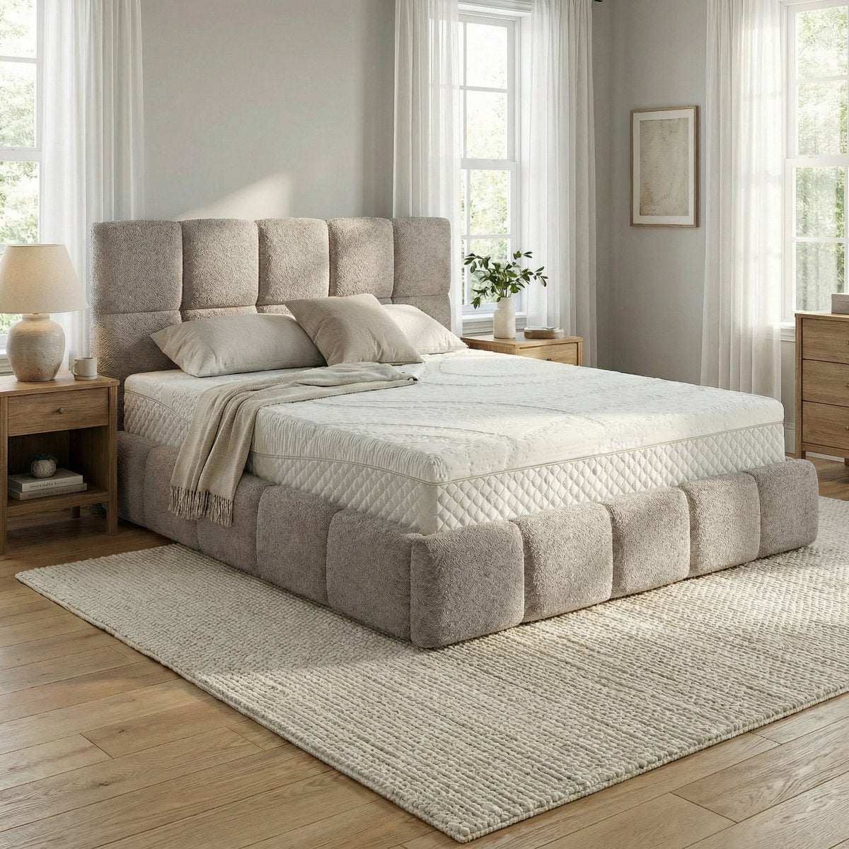 Mörgenn Bed Calma - Luxe ledikant met opbergruimte - Met of zonder matras 140x200 Dove (Anthology 16) Geen matras - Mörgenn