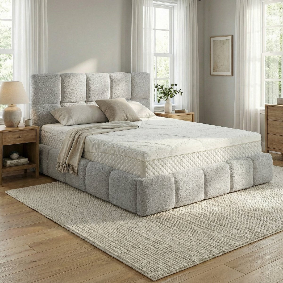 Mörgenn Bed Calma - Luxe ledikant met opbergruimte - Met of zonder matras 140x200 Silver (Anthology 15) Geen matras - Mörgenn