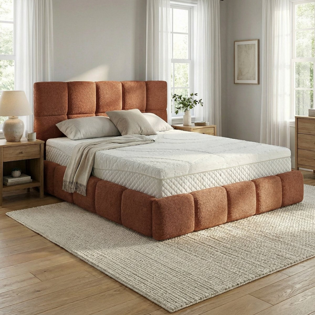 Mörgenn Bed Calma - Luxe ledikant met opbergruimte - Met of zonder matras 140x200 Terra (Anthology 09) Geen matras - Mörgenn