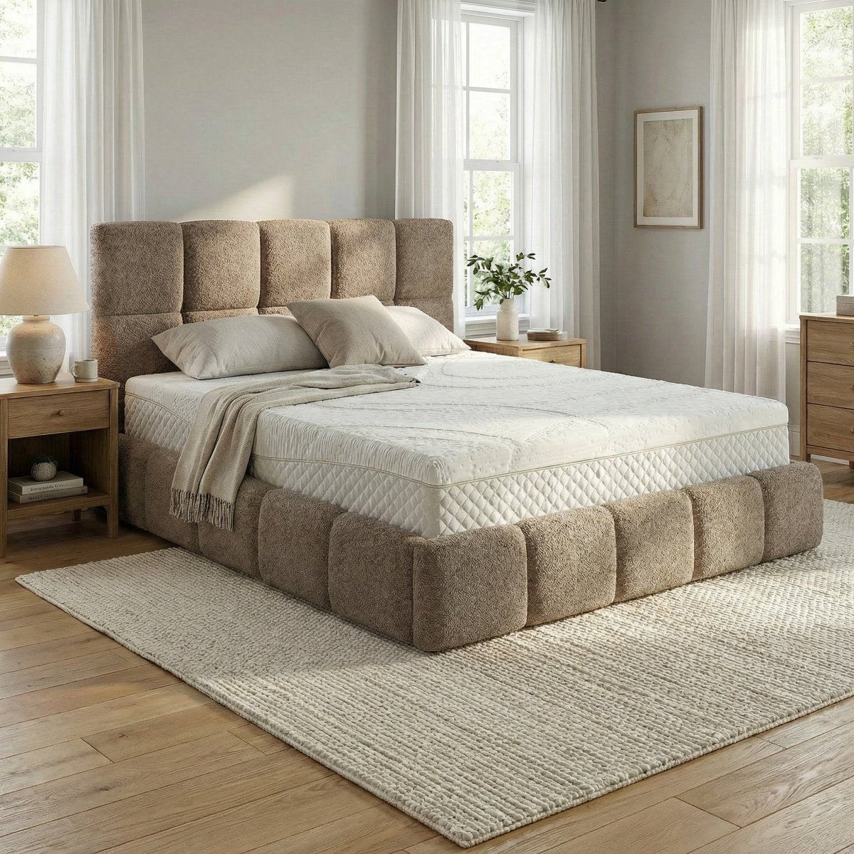 Mörgenn Bed Calma - Luxe ledikant met opbergruimte - Met of zonder matras 140x200 Antelope (Anthology 04) Geen matras - Mörgenn