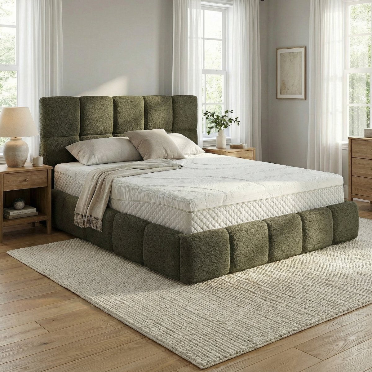 Mörgenn Bed Calma - Luxe ledikant met opbergruimte - Met of zonder matras 140x200 Winter Moss (Anthology 12) Geen matras - Mörgenn