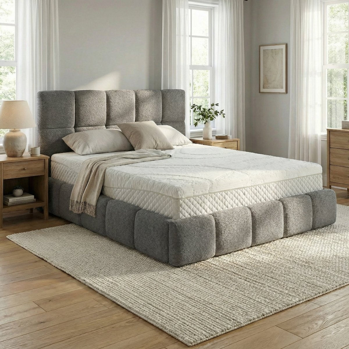 Mörgenn Bed Calma - Luxe ledikant met opbergruimte - Met of zonder matras 140x200 Grey (Anthology 17) Geen matras - Mörgenn