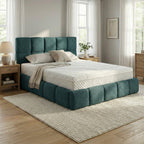 Mörgenn Bed Calma - Luxe ledikant met opbergruimte - Met of zonder matras 140x200 Teal (Anthology 13) Geen matras - Mörgenn