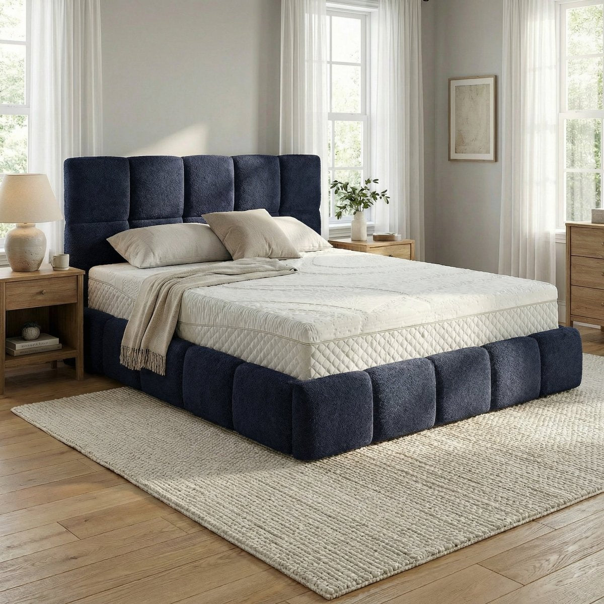 Mörgenn Bed Calma - Luxe ledikant met opbergruimte - Met of zonder matras 140x200 Deep Blue (Anthology 14) Geen matras - Mörgenn