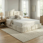 Mörgenn Bed Calma - Luxe ledikant met opbergruimte - Met of zonder matras 140x200 Cream (Anthology 20) Geen matras - Mörgenn