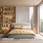 Mörgenn Bed Dune - Luxe ledikant met opbergruimte - Met of zonder matras 140x200 cm Beige (Perfect Harmony 02) Geen matras - Mörgenn