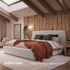 Mörgenn Bed Dune - Luxe ledikant met opbergruimte - Met of zonder matras 140x200 cm Beige (Perfect Harmony 02) Geen matras - Mörgenn