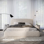 Mörgenn Bed Dune - Luxe ledikant met opbergruimte - Met of zonder matras 140x200 cm Beige (Perfect Harmony 02) Geen matras - Mörgenn