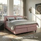 Mörgenn Boxspring Amsterdam - Pocketvering - Inclusief Dekbed en Kussens 80 x 200 Oud Roze - Mörgenn