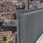 Mörgenn Boxspring Capri - Hoofdbord met bies - Pocketvering Boxen én Matrassen 80 x 200 Antraciet - Mörgenn