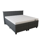 Mörgenn Boxspring Capri - Hoofdbord met bies - Pocketvering Boxen én Matrassen 80 x 200 Antraciet - Mörgenn