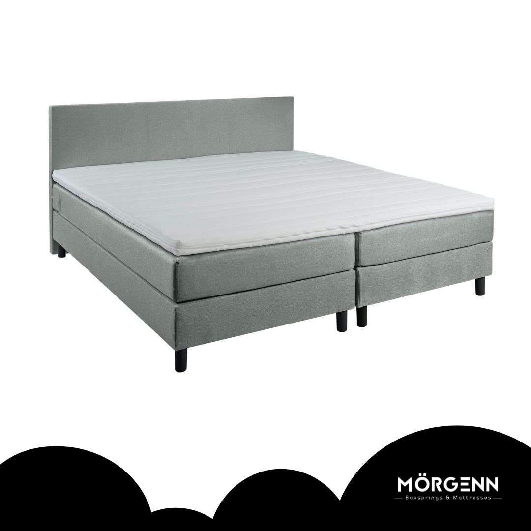 Mörgenn Boxspring Comforta - Pocketvering - Incl. Dekbed & Kussens 80 x 200 Antraciet - Mörgenn