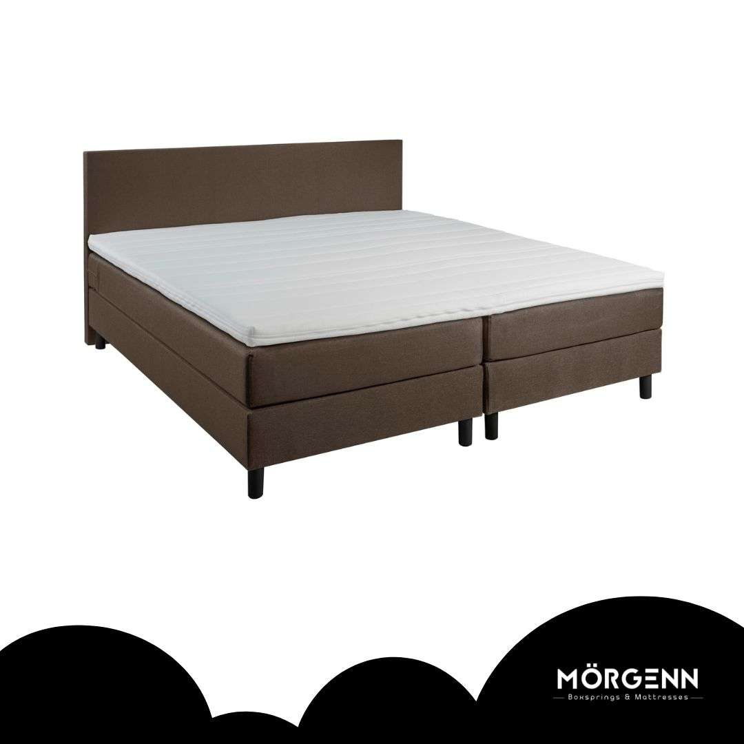 Mörgenn Boxspring Comforta - Pocketvering - Incl. Dekbed & Kussens 80 x 200 Antraciet - Mörgenn