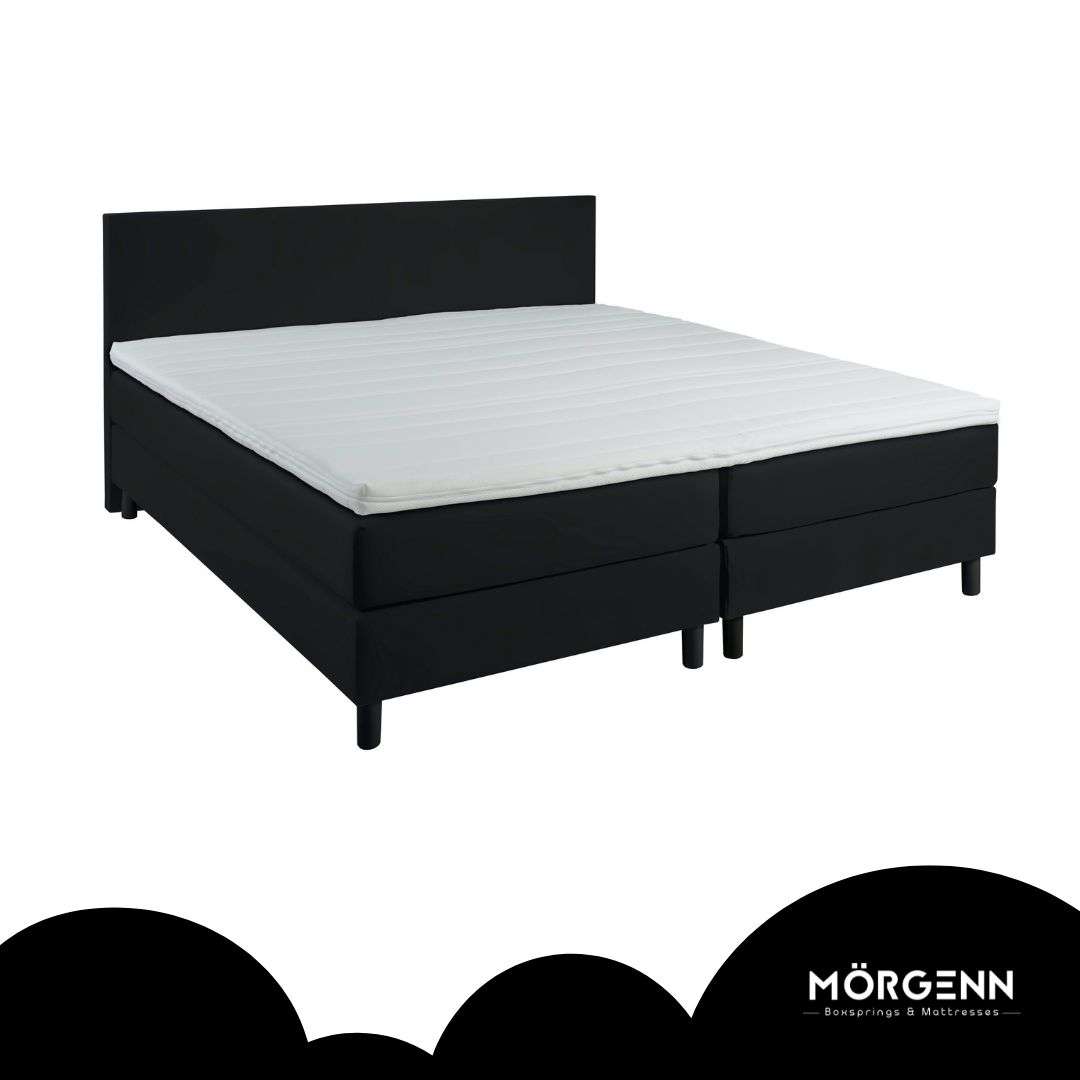 Mörgenn Boxspring Comforta - Pocketvering - Incl. Dekbed & Kussens 80 x 200 Antraciet - Mörgenn