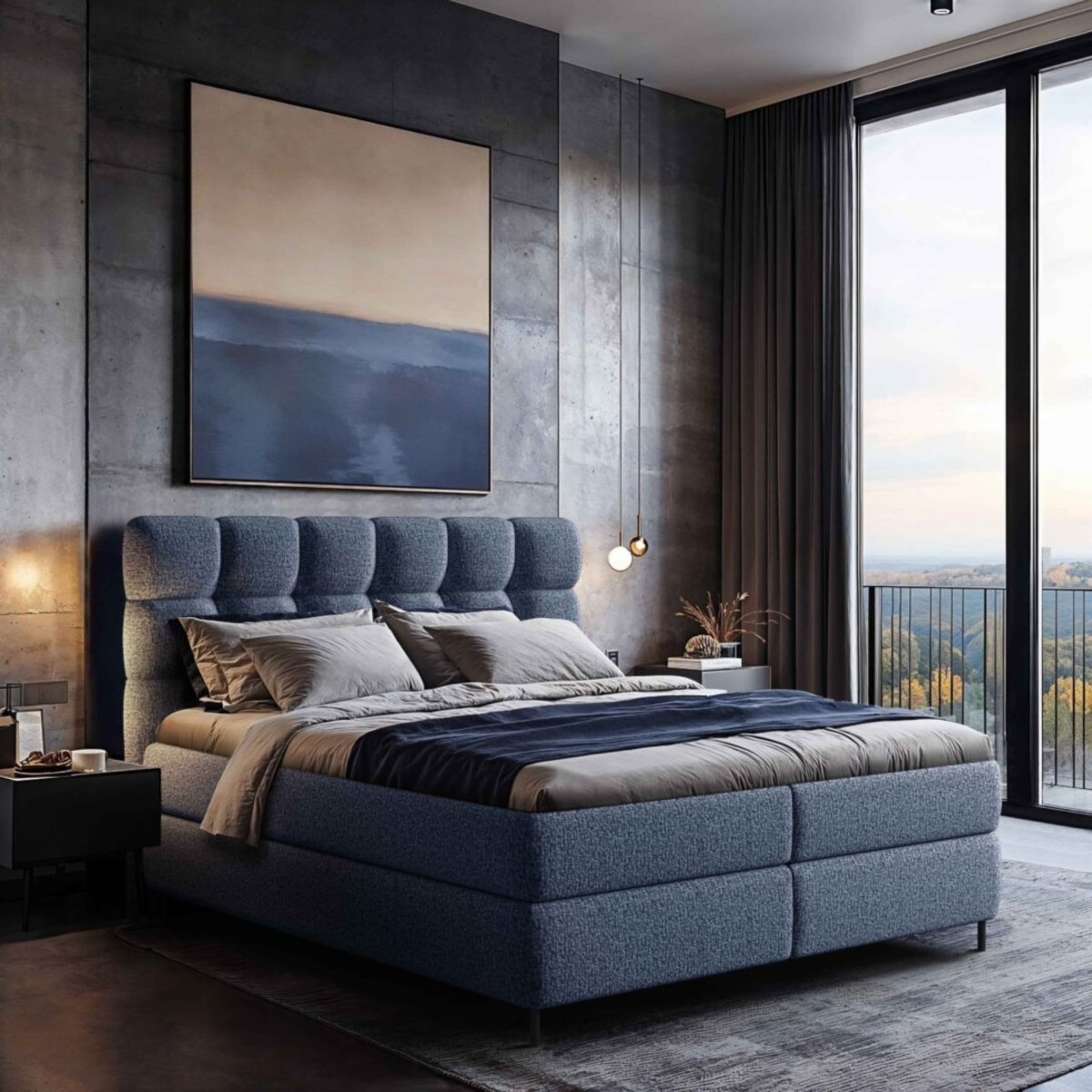 Mörgenn Boxspring Curve - Pocketvering - Inclusief Suprême topper 140x200 Taupe 1 - Mörgenn