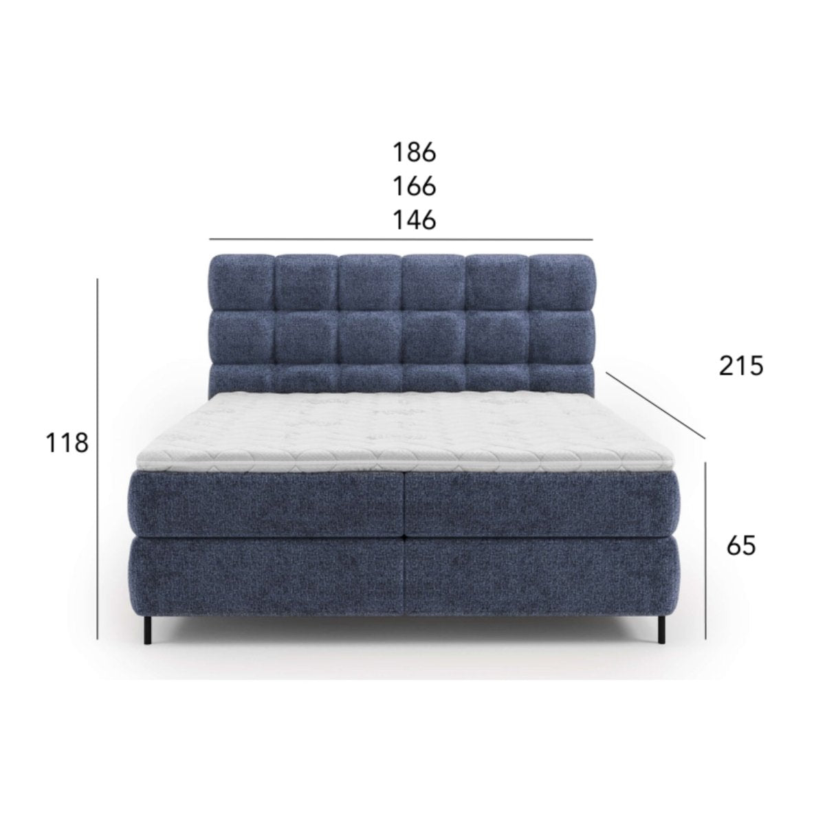 Mörgenn Boxspring Curve - Pocketvering - Inclusief Suprême topper 140x200 Taupe 1 - Mörgenn