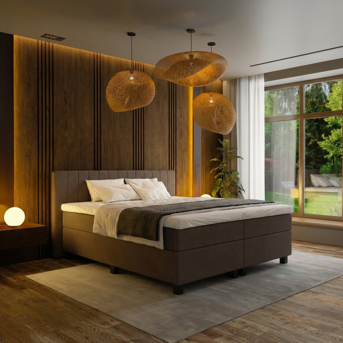 Mörgenn Boxspring Douze - Pocketvering + Dekbed en Kussens 80 x 200 Bruin - Mörgenn