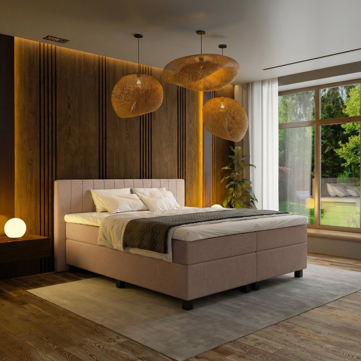 Mörgenn Boxspring Douze - Pocketvering + Dekbed en Kussens 80 x 200 Oud Roze - Mörgenn