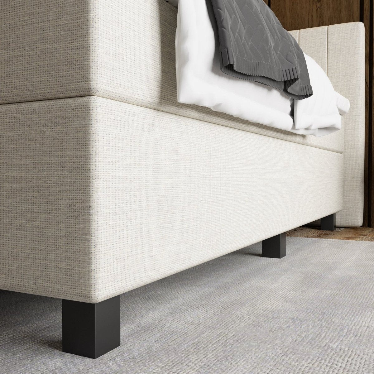 Mörgenn Boxspring Douze - Pocketvering + Dekbed en Kussens 80 x 200 Antractiet - Mörgenn