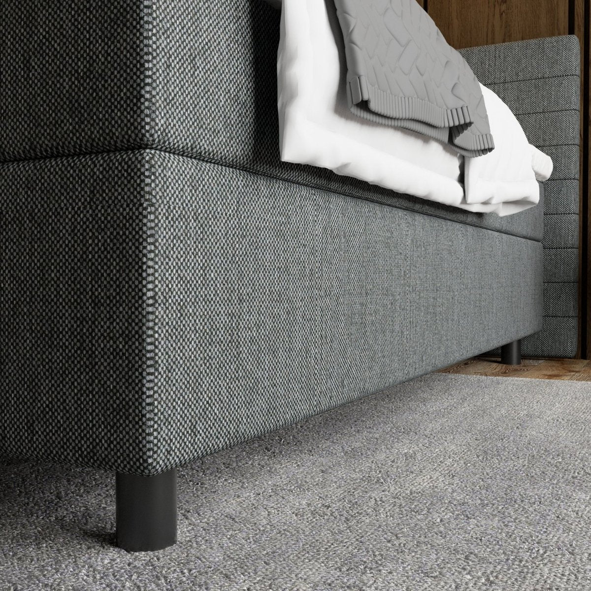 Mörgenn Boxspring Horizon - Pocketvering - Incl. Dekbed en Kussens 80 x 200 Zwart - Mörgenn