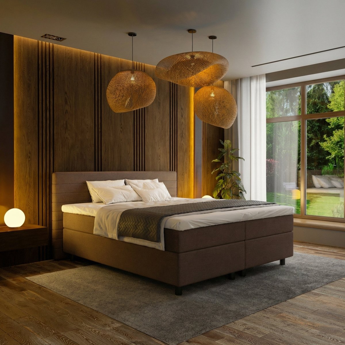Mörgenn Boxspring Horizon - Pocketvering - Incl. Dekbed en Kussens 80 x 200 Bruin - Mörgenn