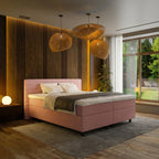 Mörgenn Boxspring Horizon - Pocketvering - Incl. Dekbed en Kussens 80 x 200 Oud Roze - Mörgenn
