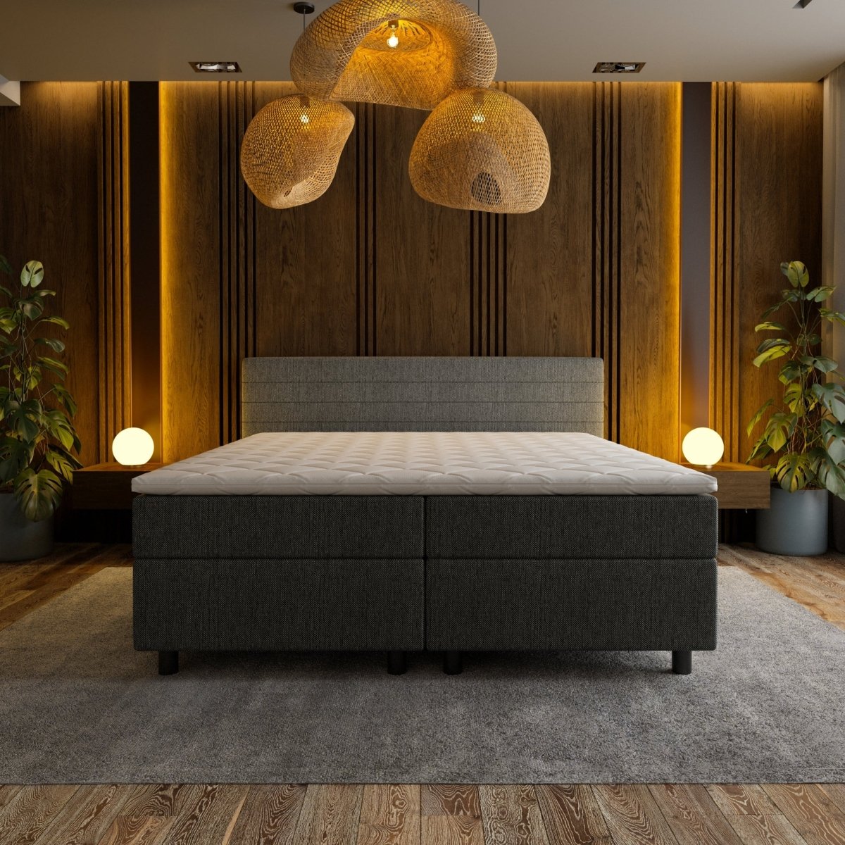 Mörgenn Boxspring Horizon - Pocketvering - Incl. Dekbed en Kussens 80 x 200 Zwart - Mörgenn