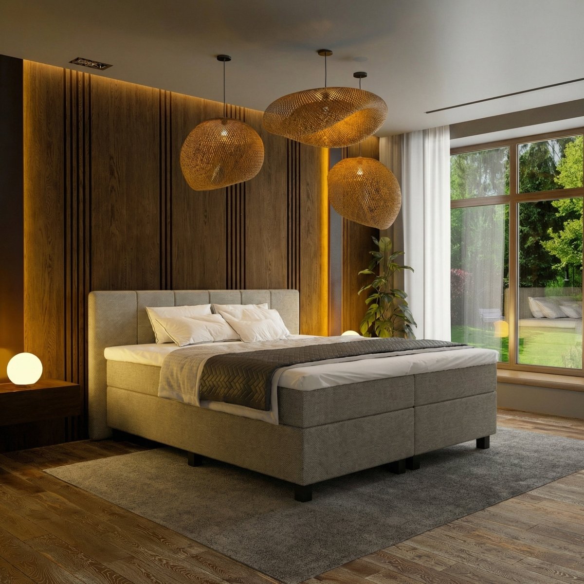 Mörgenn Boxspring Madrid - Pocketvering - Incl. Dekbed en Kussens 80 x 200 Taupe - Mörgenn