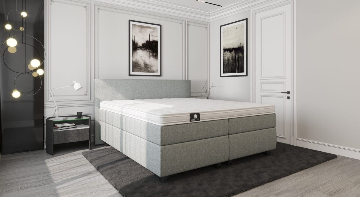 Mörgenn Boxspring Valk Suite - Pocketvering - Luxe Topper 80 x 200 Antraciet - Mörgenn
