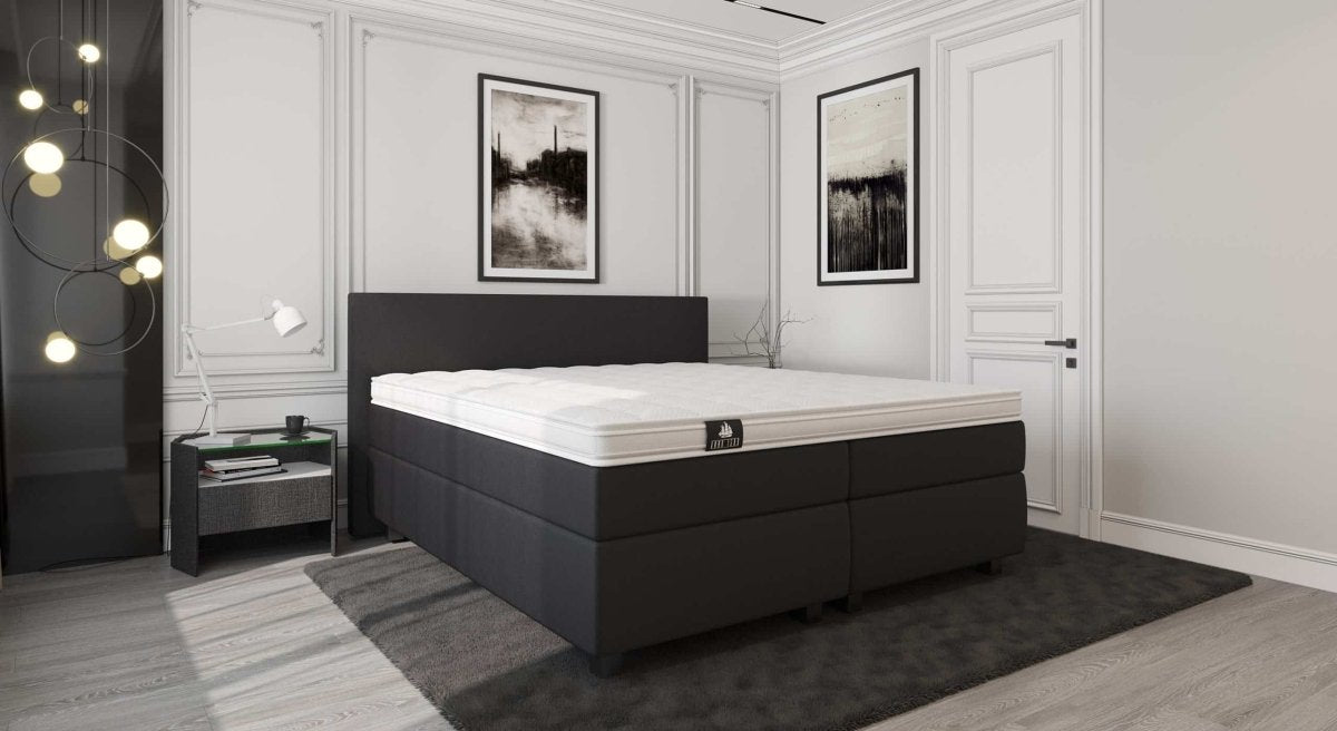 Mörgenn Boxspring Valk Suite - Pocketvering - Luxe Topper 80 x 200 Antraciet - Mörgenn