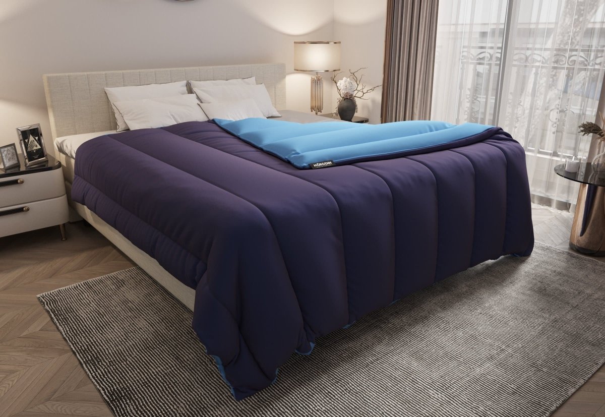 Mörgenn Dekbed zonder overtrek - In 4 kleuren en 2 maten 140 x 200 Antraciet & Lichtgrijs - Mörgenn