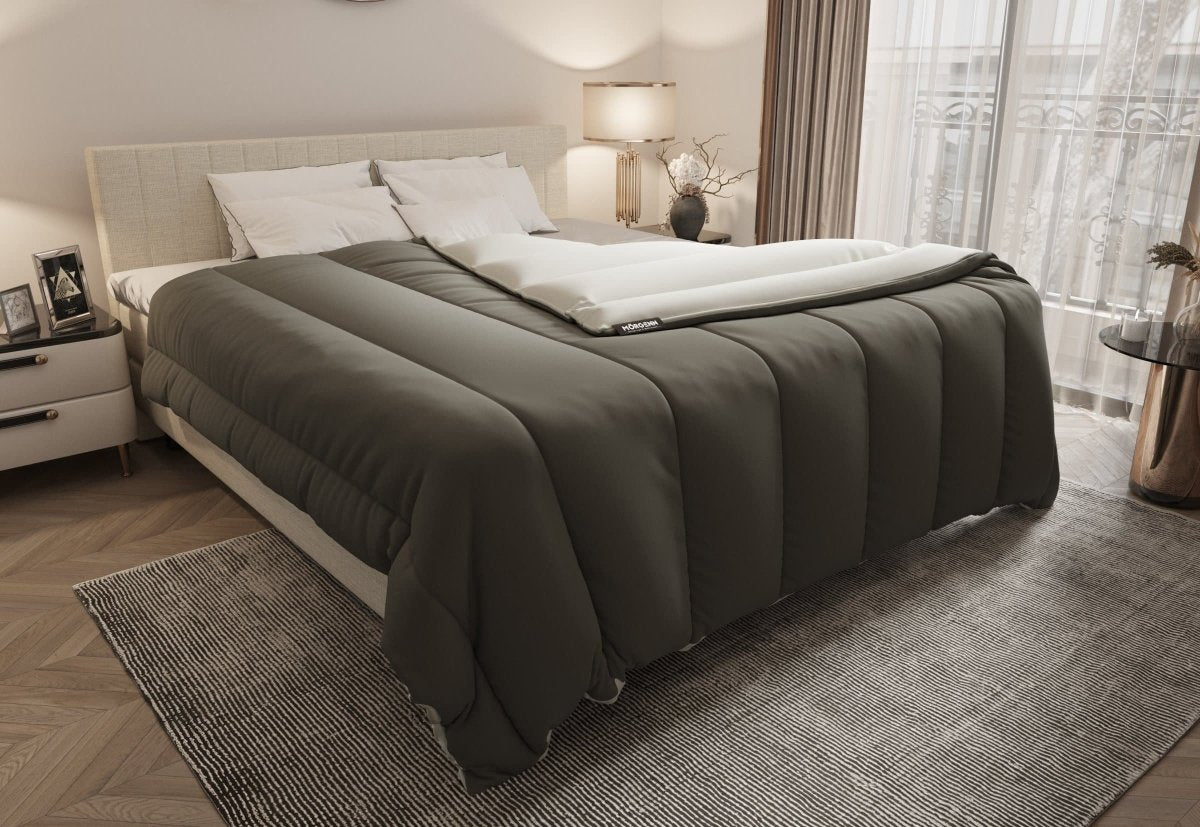 Mörgenn Dekbed zonder overtrek - In 4 kleuren en 2 maten 140 x 200 Antraciet & Lichtgrijs - Mörgenn