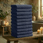 Mörgenn Deluxe Hotel Handdoeken - 70x140cm - 100% Katoen - 550gr/m2 - 10 stuks Dark Blue - Mörgenn