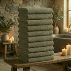 Mörgenn Deluxe Hotel Handdoeken - 70x140cm - 100% Katoen - 550gr/m2 - 10 stuks Moss - Mörgenn